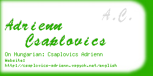 adrienn csaplovics business card